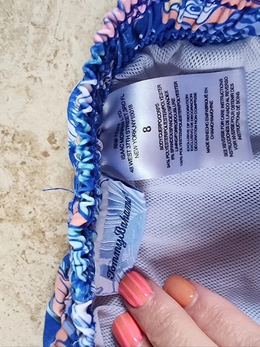 Tommy Bahama Blue and Pink Floral Swim Bottoms